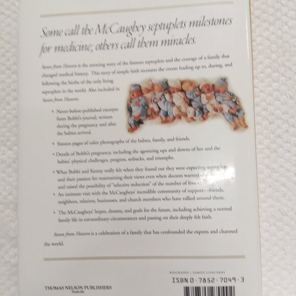 Seven from Heaven By Kenny and bobbi McCaughey Hardcover Book SKU F - Picture 5 of 5